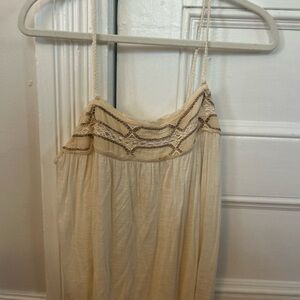 American Eagle Outfitters Cream Tank Top